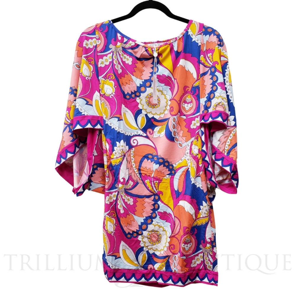 TRINA TURK Women's Printed Dolman Sleeve Sevilla Tunic